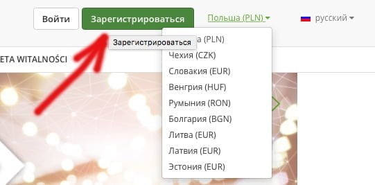 Регистрация в NSP (НСП) для Польши, Литвы, Латвии, Эстонии, Чехии, Болгарии, Румынии, Венгрии и Словакии